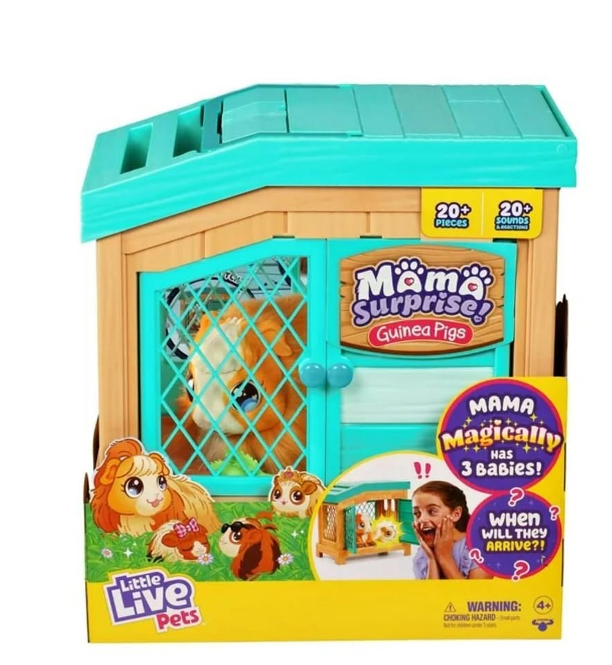 Toy guinea pigs with mama and 3 babies