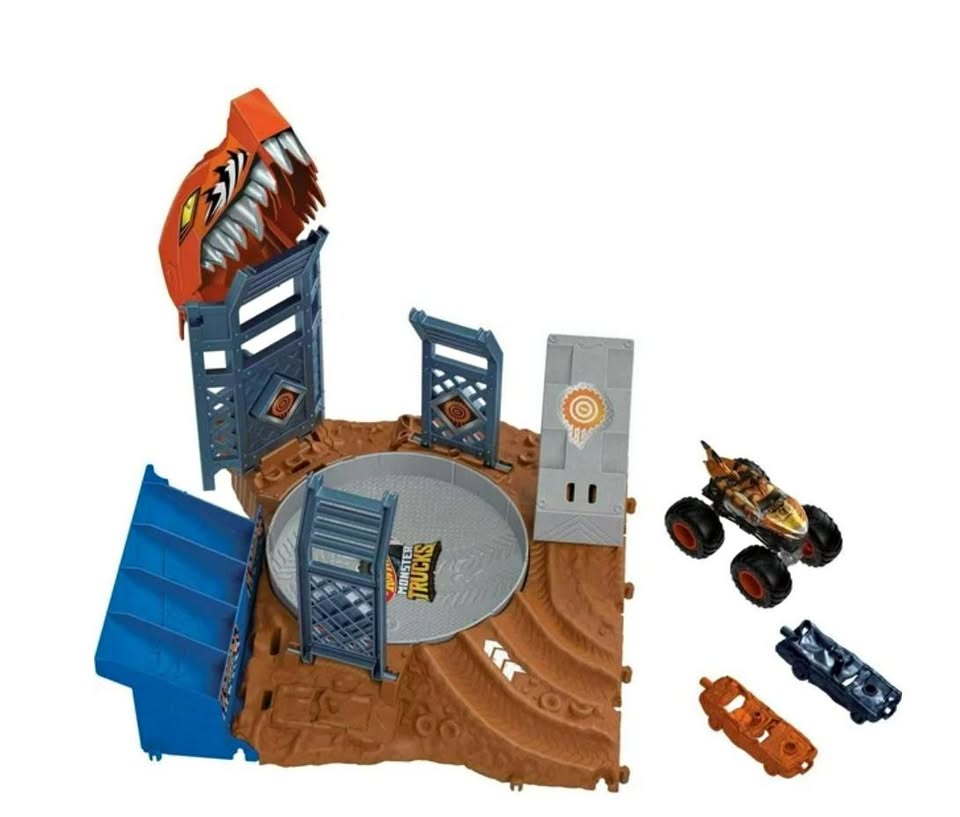 Kids toy racing trek with toy racing cars