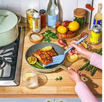 Person cooking in kitchen