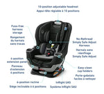 Graco car seat with features highlighted