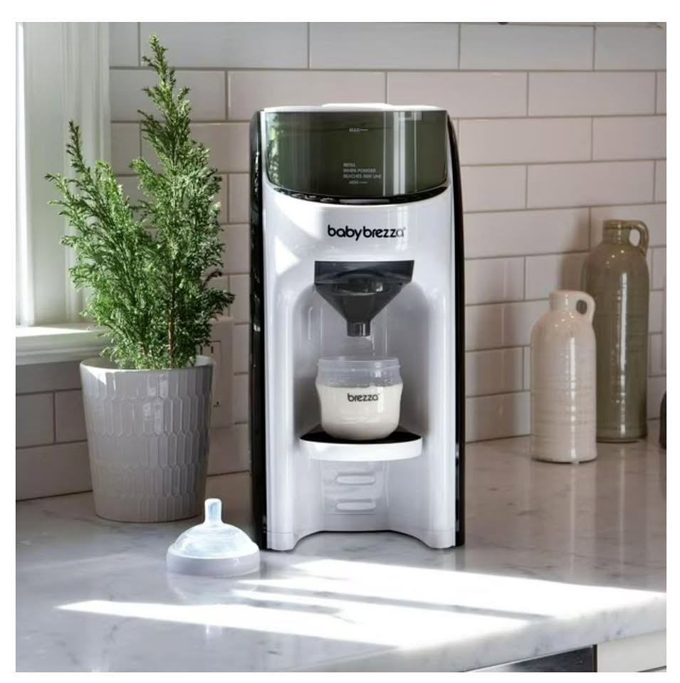 Babybrezza formula dispenser on kitchen top
