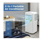 3-in-1 Portable Air Conditioner with control panel display in a room setting