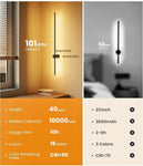 Two wall lights with measurements and specifications displayed.