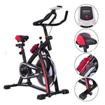 Spinning bike with digital display and bottle holder