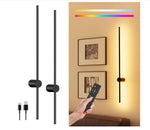 Wall-mounted light fixture with remote control and accessories