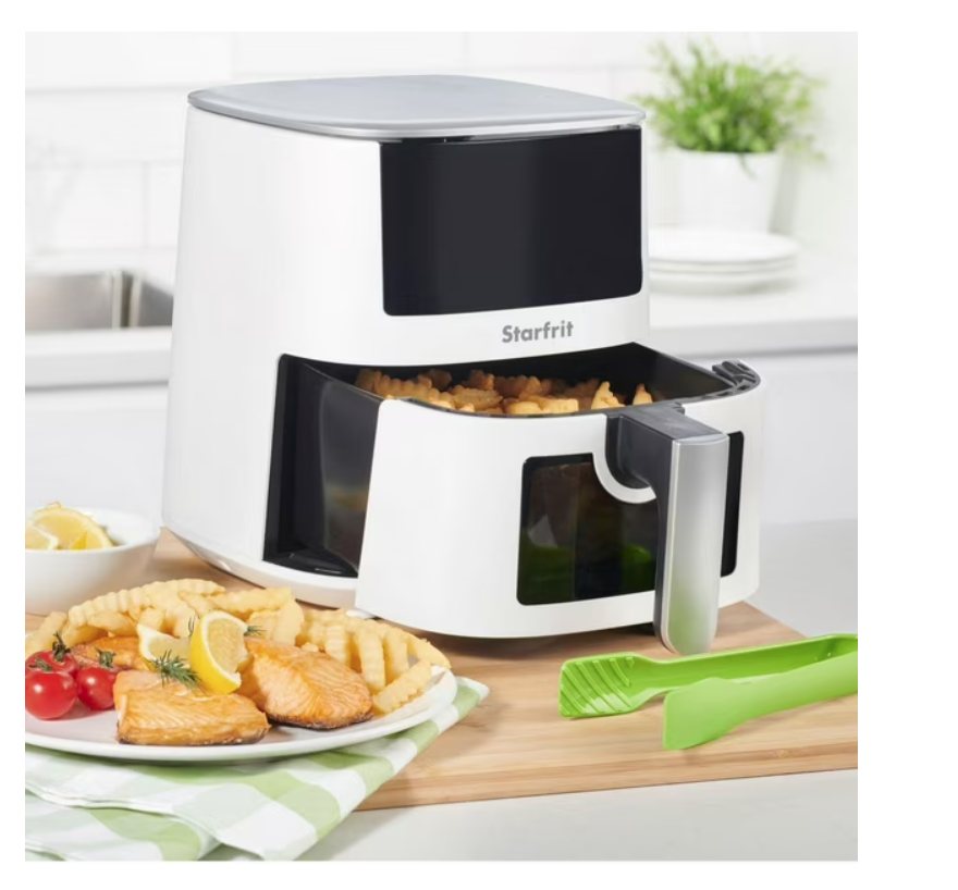 White and black air fryer