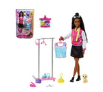 Barbie doll set with cloth, shoes, dog and other fashion accessories
