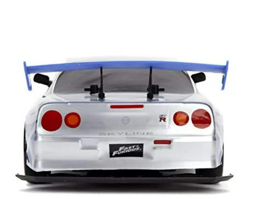 Jada 99701 Toys Fast & Furious Brian's Nissan Skyline GT-R (BN34) Drift Power Slide RC Radio Remote
