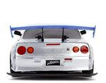 Jada 99701 Toys Fast & Furious Brian's Nissan Skyline GT-R (BN34) Drift Power Slide RC Radio Remote