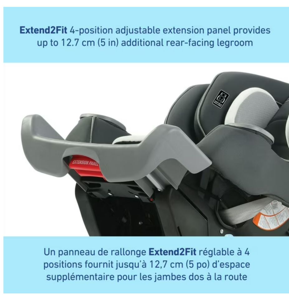 Graco Extend2Fit Convertible Car Seat, Child Weight 4-65 lbs