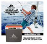 Ozark Trail 26 Quart Thermoelectric Cooler, Portable Travel chest Cooler, Highline 12V Iceless 30