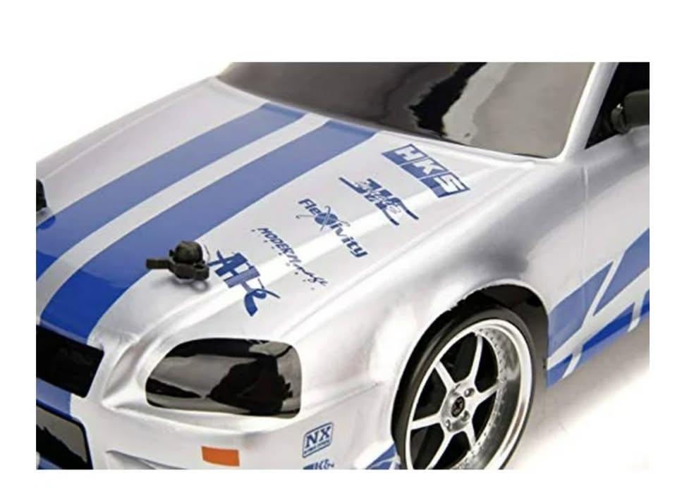 Jada 99701 Toys Fast & Furious Brian's Nissan Skyline GT-R (BN34) Drift Power Slide RC Radio Remote