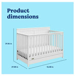 Graco Hadley 5-in-1 Convertible Crib with Drawer
