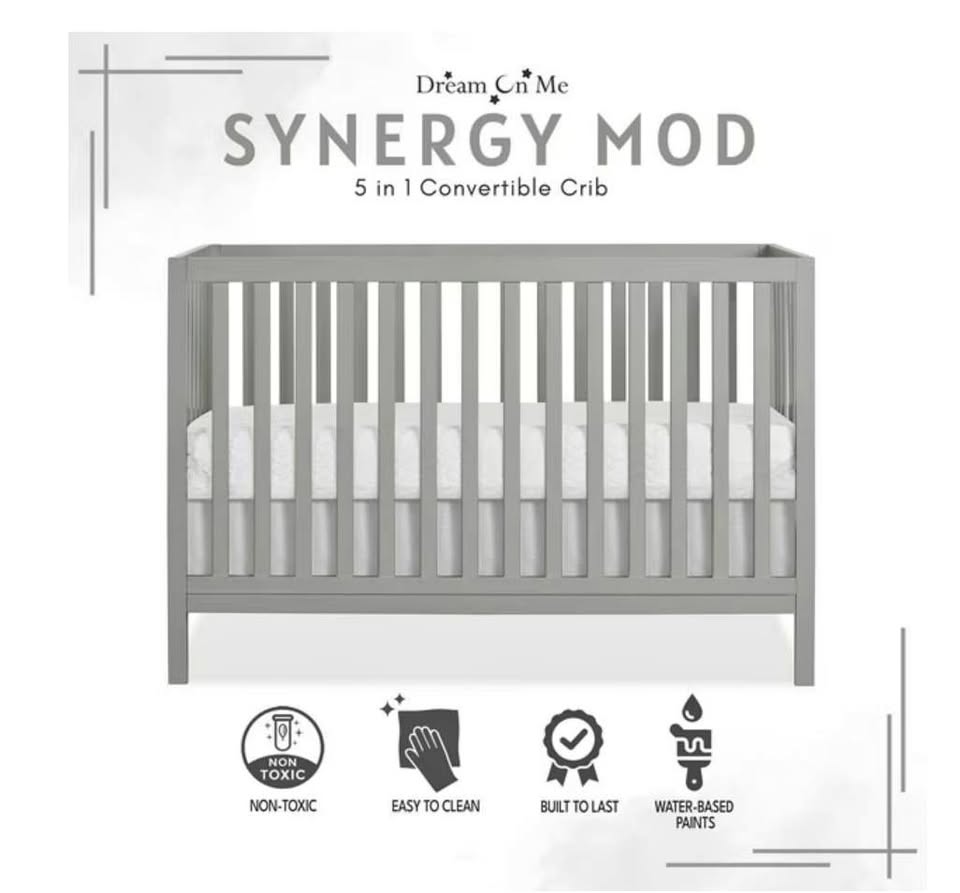 Dream On Me Synergy MOD Crib, Made with Sustainable New Zealand Pinewood