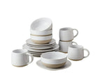 Better Homes & Gardens White Ceramic Dinnerware Set, 16 piece, Ceramic