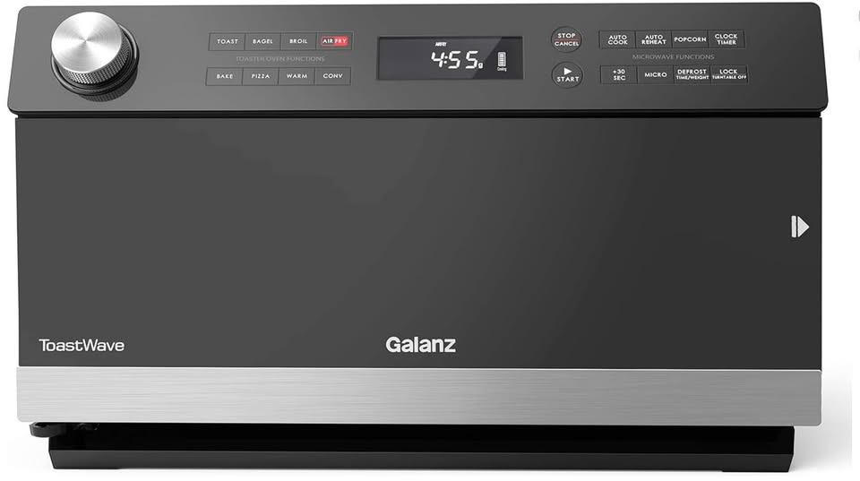 Galanz GTWHG09S1A09 4-in-1 ToastWave with TotalFry 360, Convection, Microwave, Air Fry, Toast Oven,