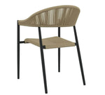 Mainstays Patio Curved Back Wicker Stacking Chair - Yellow, Handwoven wicker