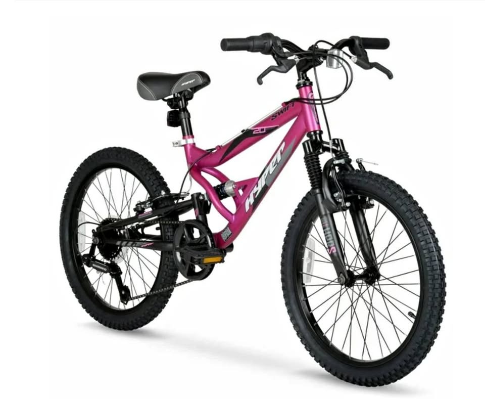 Hyper Bicycles 20” Swift Mountain Bike, Magenta, Youth, Age Group 8-13 Years, 20IN HYPER SWIFT GIRL