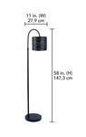 HOMETRENDS Floor Lamp, 58 in., matte black