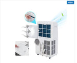 Portable air conditioner with features highlighted