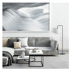 Living room with a gray sofa.