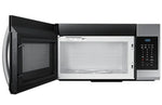 Microwave oven with open door