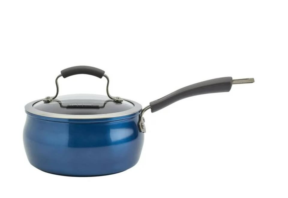 Epicurious 10 Piece Aluminum Cookware Set, Double Riveted Silicone Handles