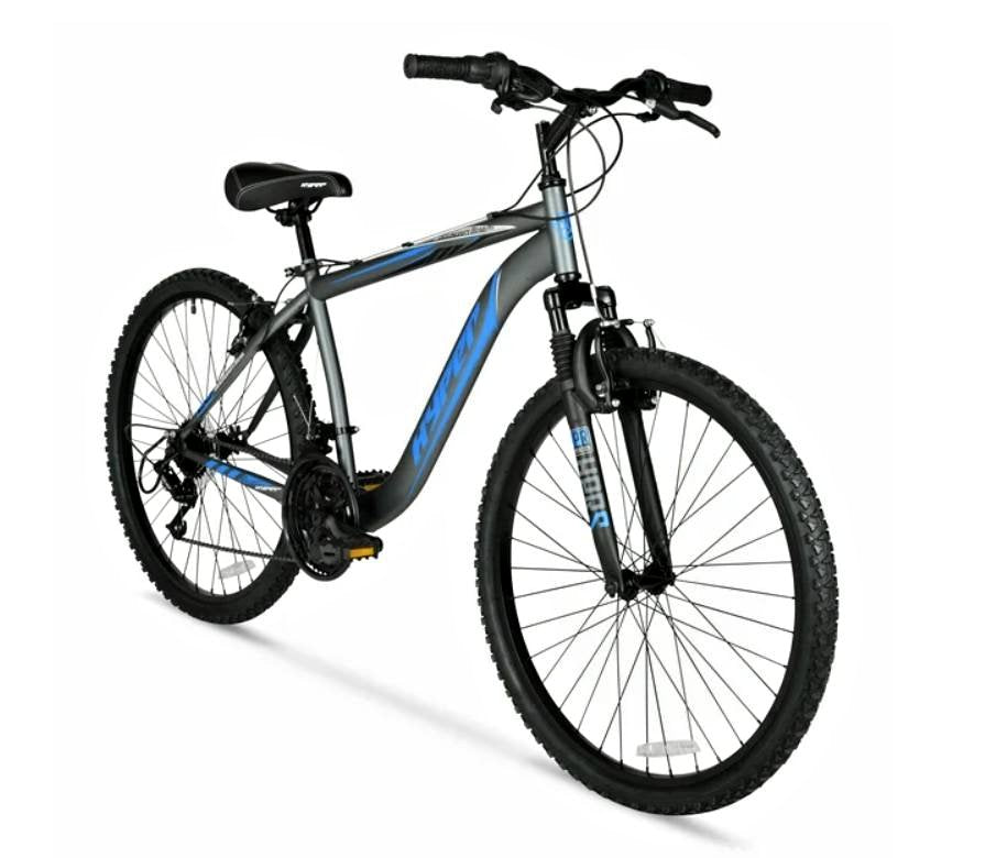 Hyper Bicycles 26” Men’s Boundary Mountain Bike, Gray, 26" BOUNDARY MENS