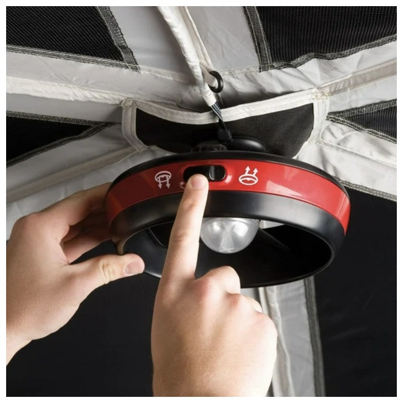 Coleman 9-Person Prairie Breeze Lighted Cabin Camping Tent, Grey