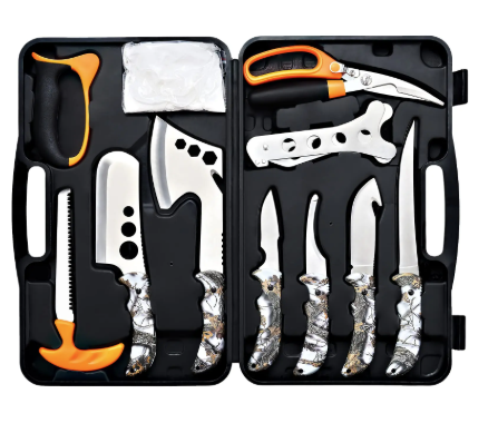 KNINE OUTDOORS Hunting Deer Knife Set Field Dressing Kit Portable Butcher Game