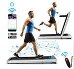 Man using treadmill that can connect with smart phone
