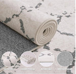 Rug with soft surface foldable package durable edge and non slip backing