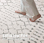 Person walking on soft and low pile rug