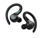 Black wireless earbuds