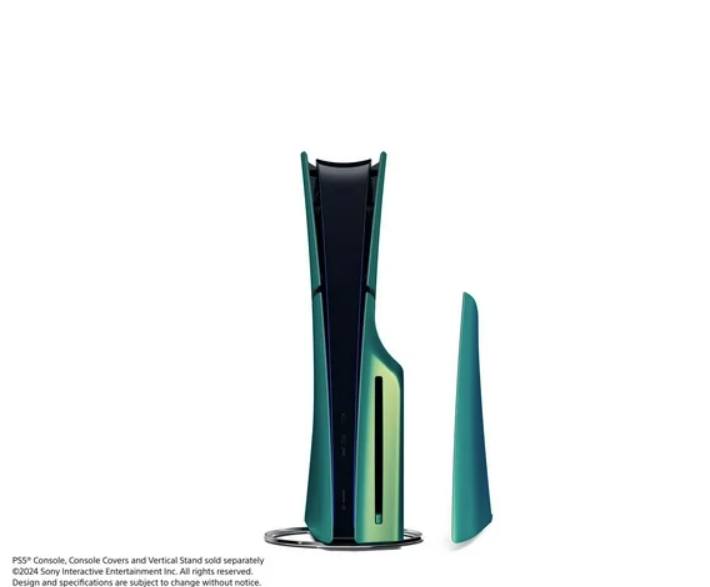 Green and black gaming console vertical stand