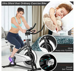 30Lbs Stationary Training Bike Exercising Bicycle W/Monitor Gym - Black/Silver