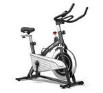 30Lbs Stationary Training Bike Exercising Bicycle W/Monitor Gym - Black/Silver