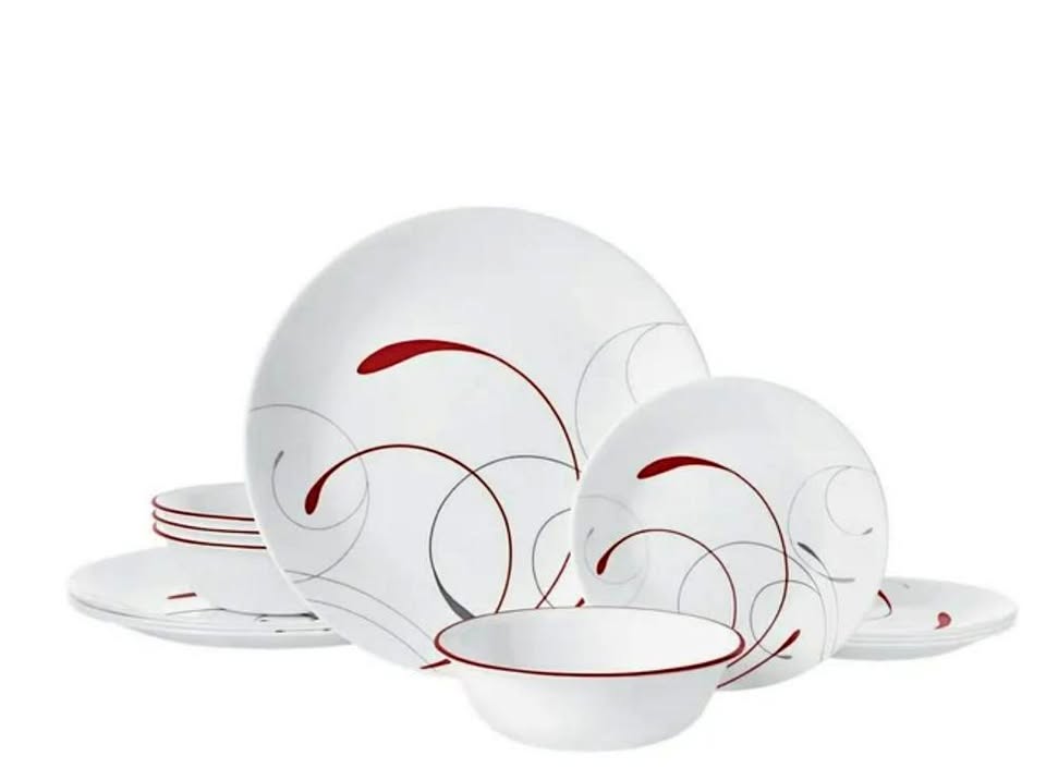 Corelle Splendor 12-Piece Glass Dinnerware Set (Service for 4), SPLENDOR RND 12PC SET