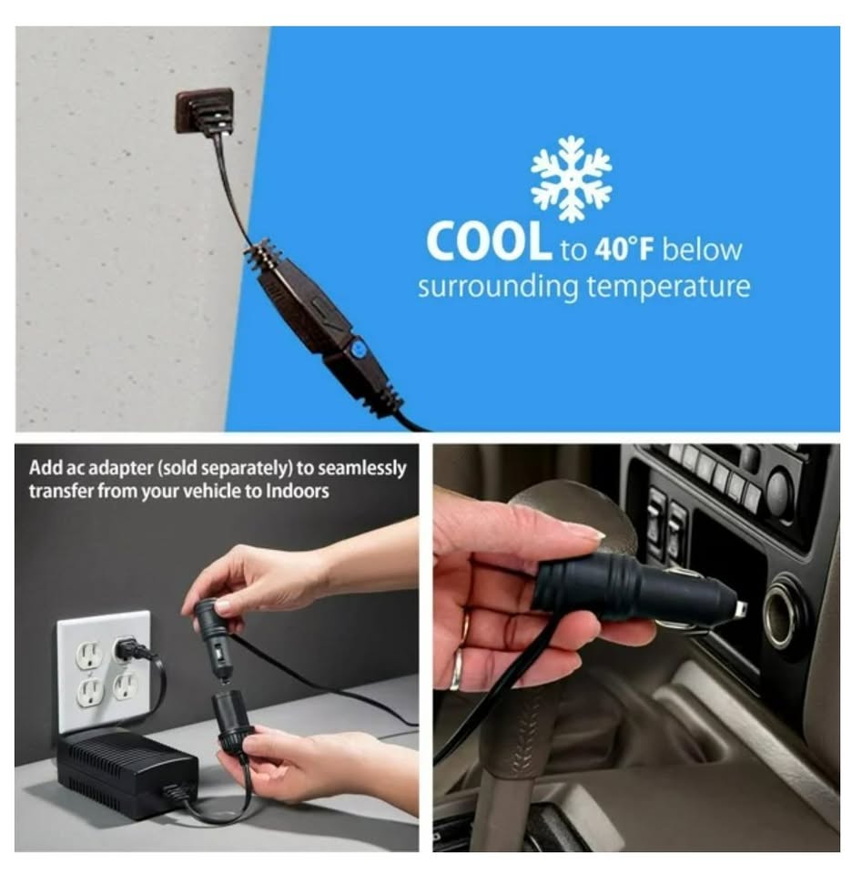 Ozark Trail 26 Quart Thermoelectric Cooler, Portable Travel chest Cooler, Highline 12V Iceless 30