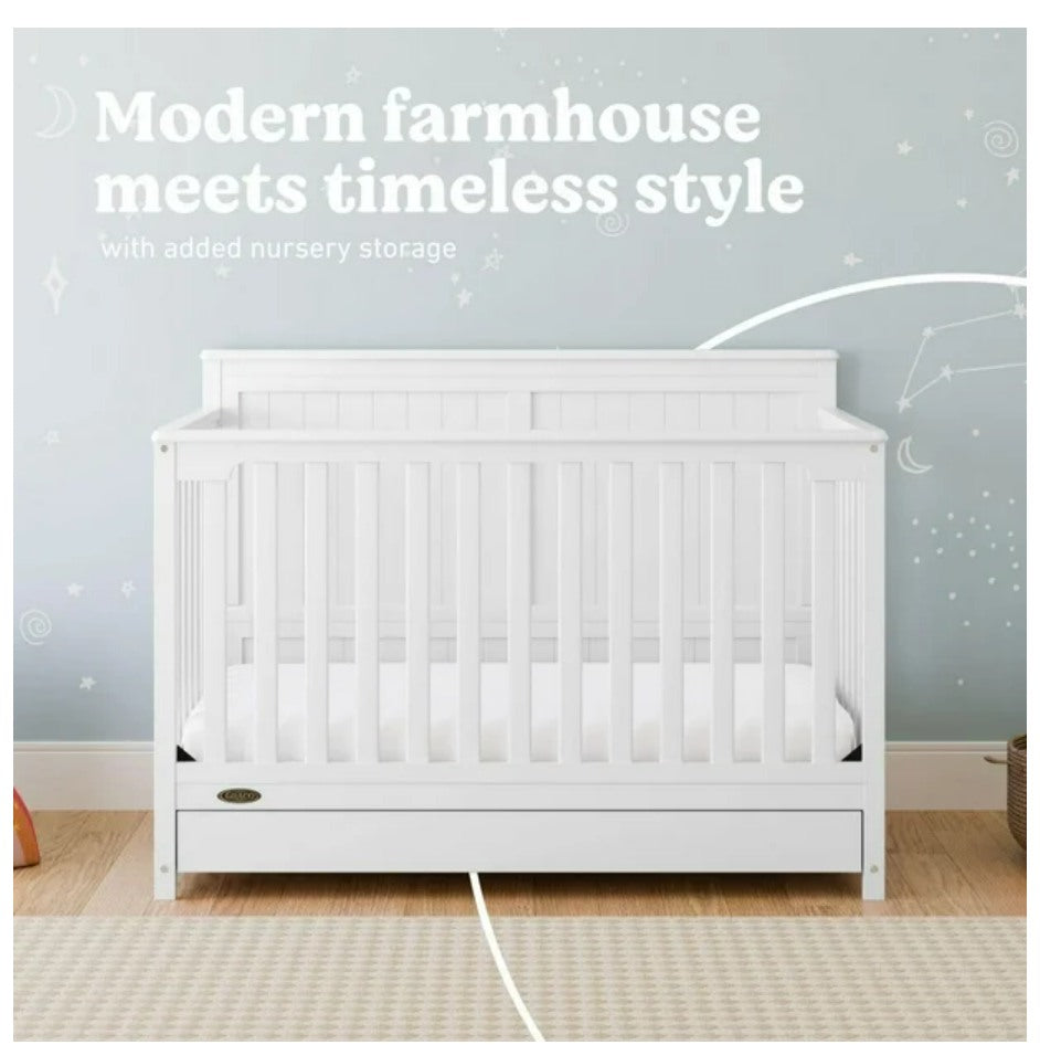Graco Hadley 5-in-1 Convertible Crib with Drawer