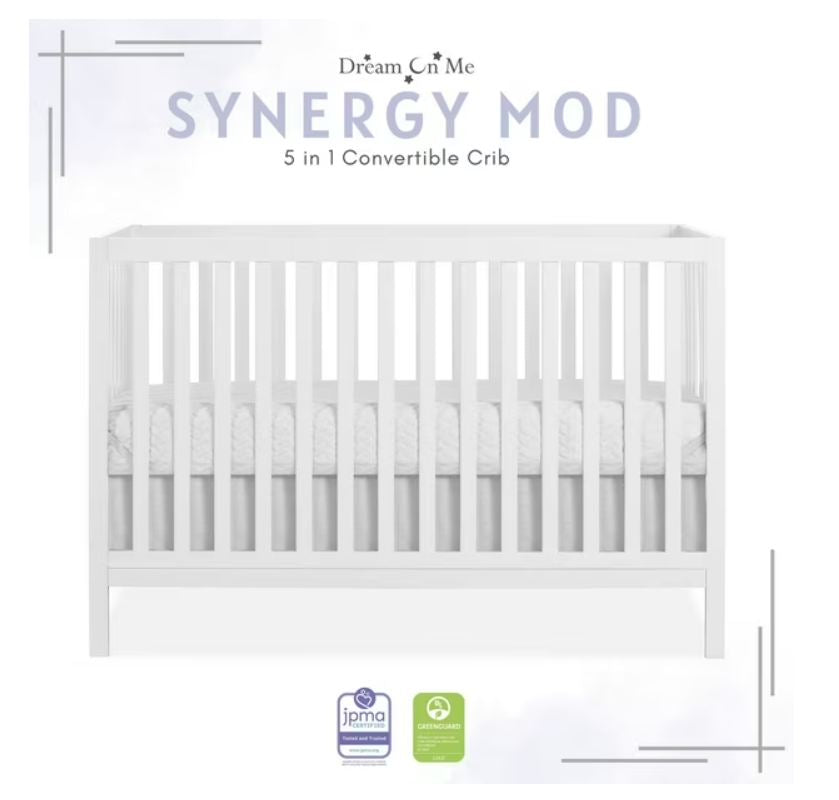 Dream On Me Synergy MOD Crib, Made with Sustainable New Zealand Pinewood