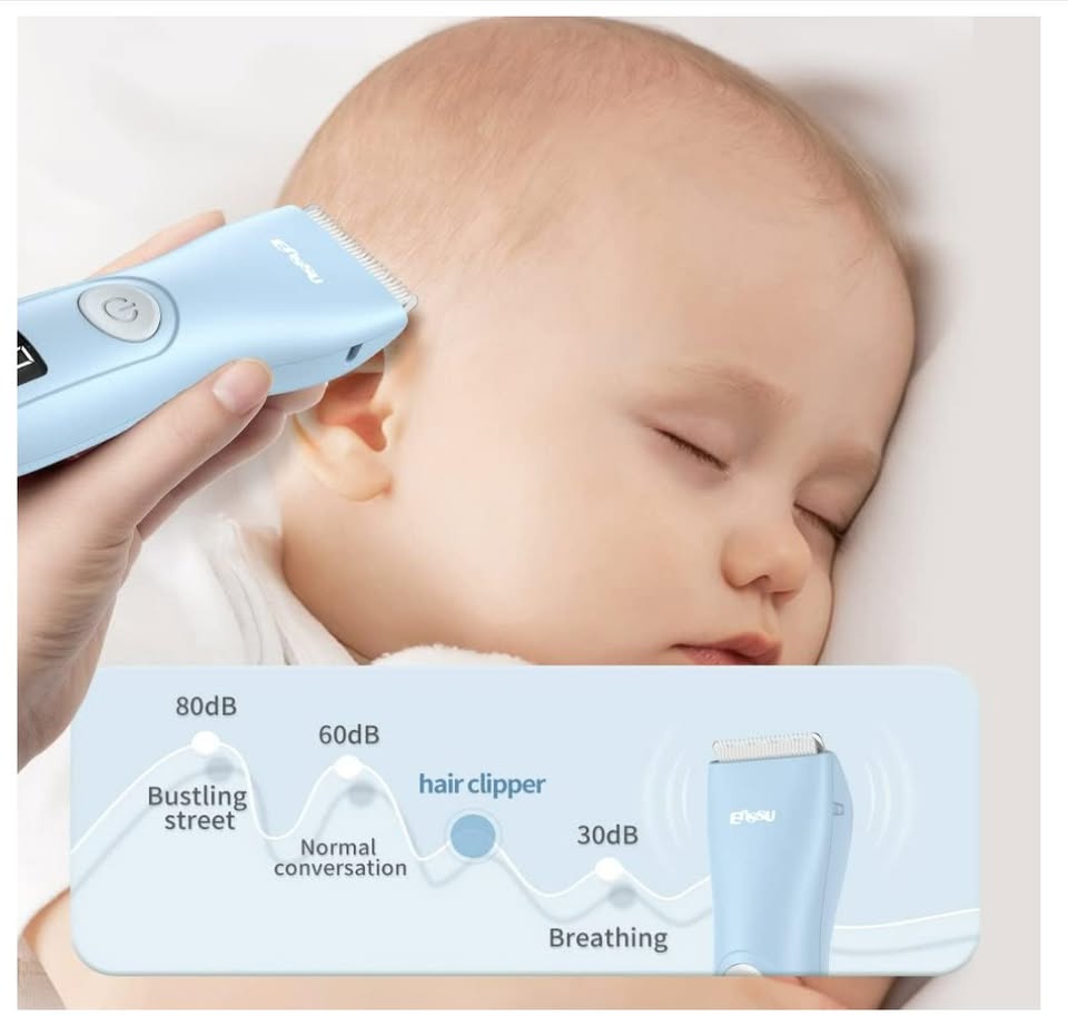 Baby Hair Clippers, Professional Quiet Hair Trimmer for Kids and Toddler, Waterproof & Rechargeable