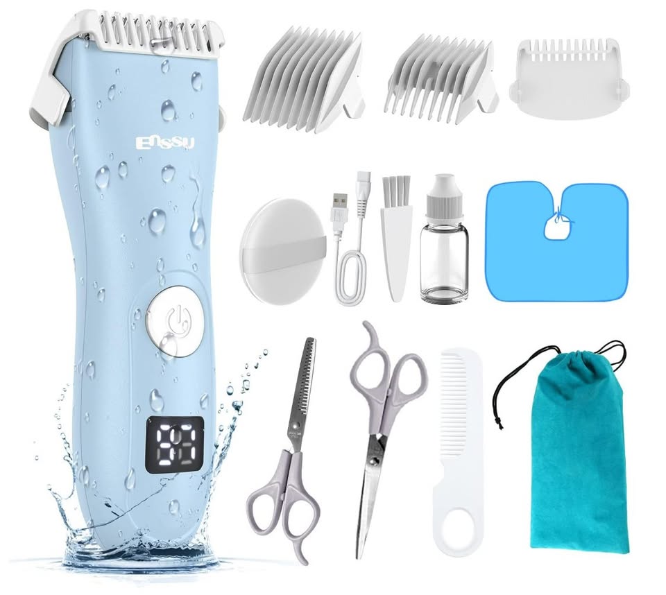 Baby Hair Clippers, Professional Quiet Hair Trimmer for Kids and Toddler, Waterproof & Rechargeable