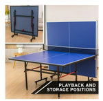 HEAD Collapsable Ping Pong Table with Net, 108 x 60 x 30 inches, Blue