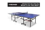 HEAD Collapsable Ping Pong Table with Net, 108 x 60 x 30 inches, Blue