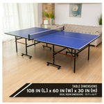 HEAD Collapsable Ping Pong Table with Net, 108 x 60 x 30 inches, Blue
