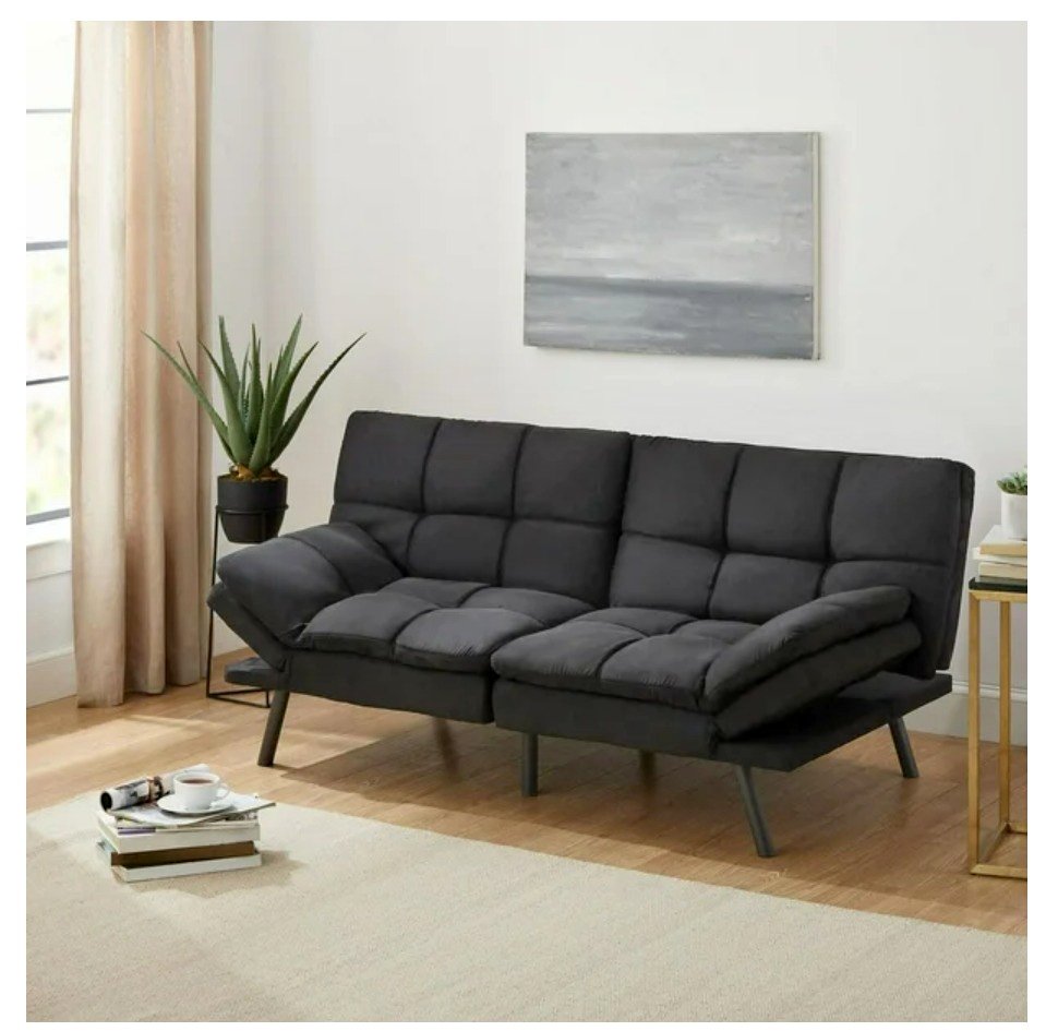 Memory Foam Futon, Memory foam futon with foldable armrest