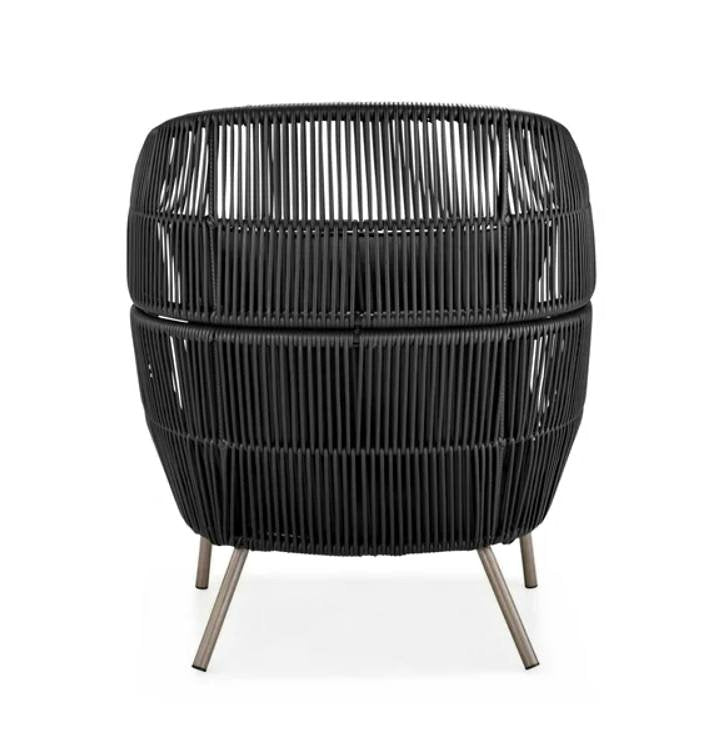 Better Homes & Gardens Tarren Patio Outdoor Statement Chair - Black