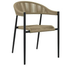 Mainstays Patio Curved Back Wicker Stacking Chair - Yellow, Handwoven wicker