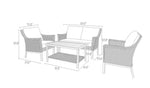 HOMETRENDS Belmont 4-Piece Patio Conversation Set